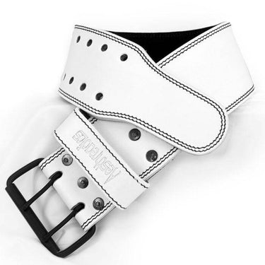 Aesthreadics White Custom Powerlifting Belt BuiltAthletics